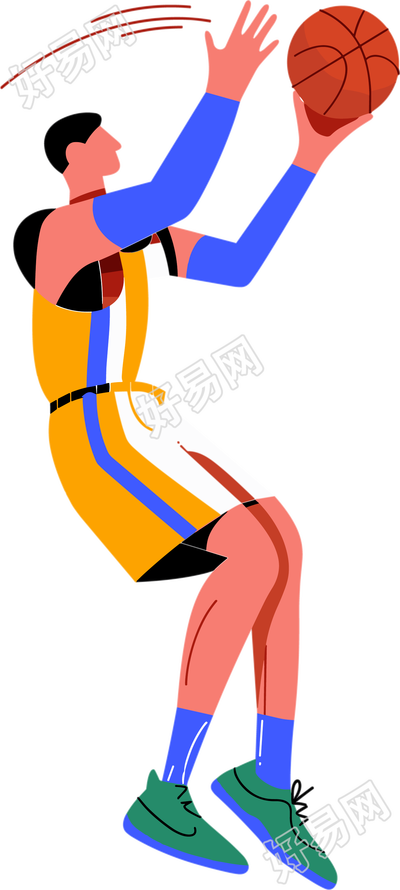打篮球插画设计元素