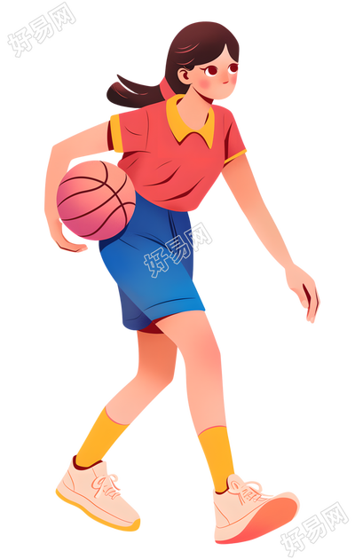 打篮球透明背景插画