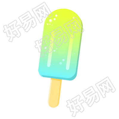 夏天冰棍简约扁平插画