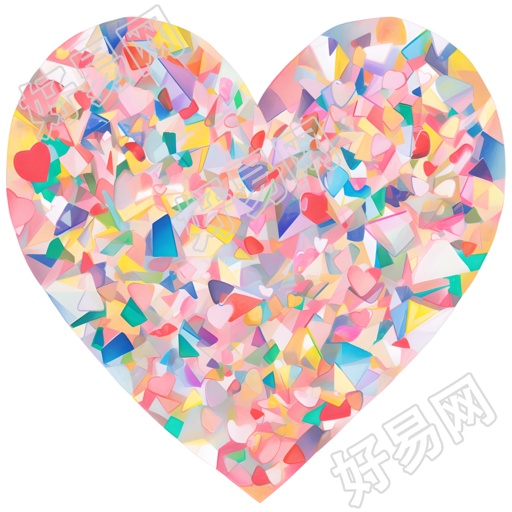 桃心彩铅素描素材