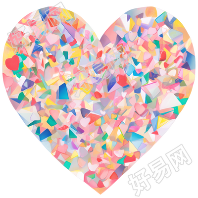 桃心彩铅素描素材