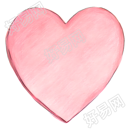 桃心透明背景插画