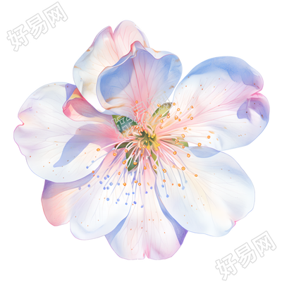 花朵彩铅插图