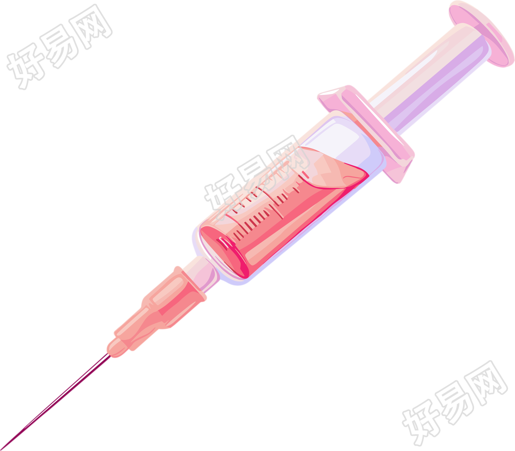 禁毒注射器插画素材