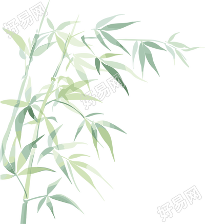 竹叶竹子插画