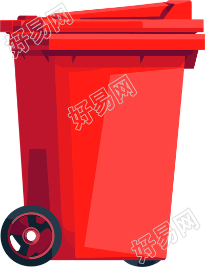 红色垃圾箱素材