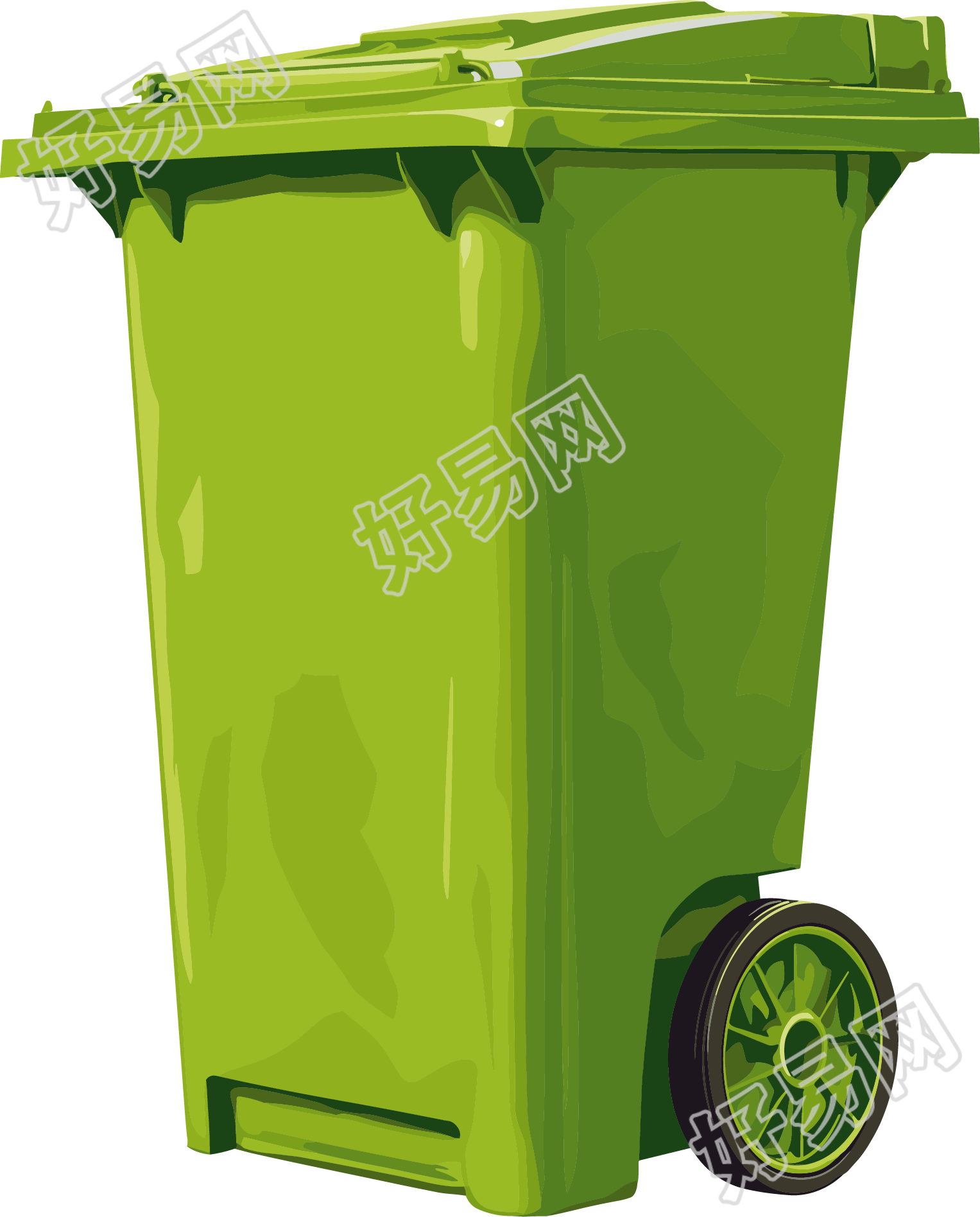 垃圾箱创意插画
