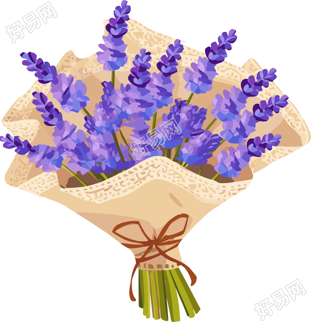 薰衣草花束元素