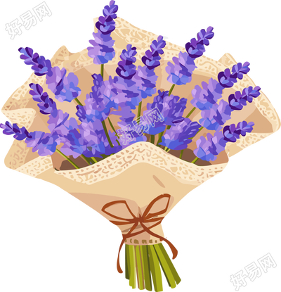薰衣草花束元素