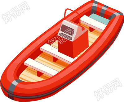 救生艇插画矢量素材