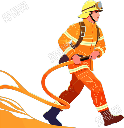 消防员插画素材