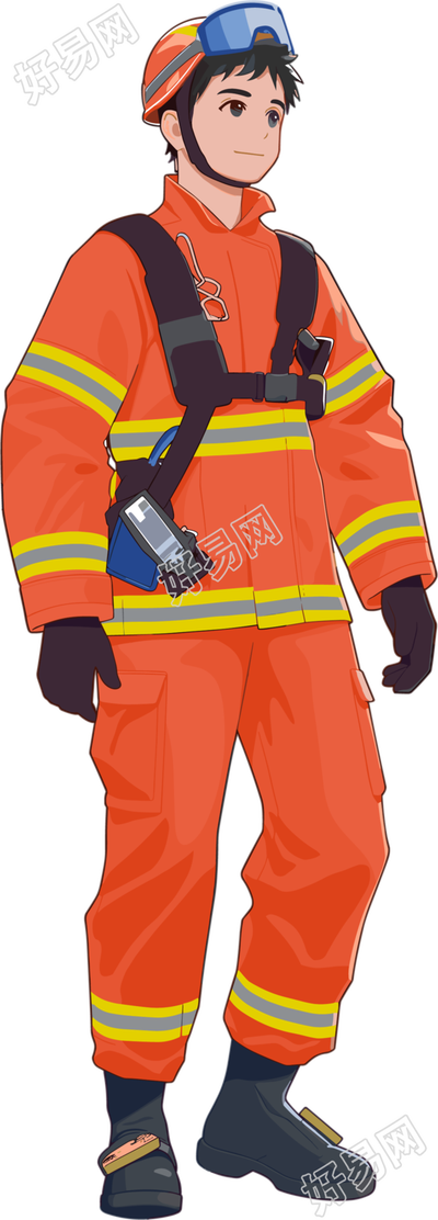 消防员商用插画