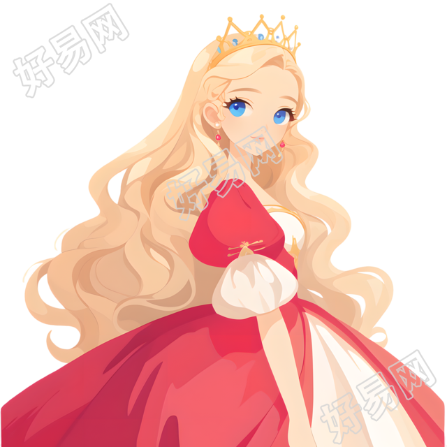 公主简洁唯美插图