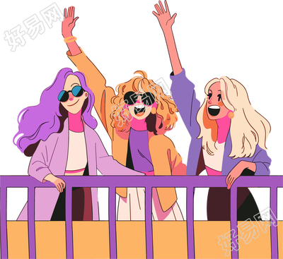音乐节年轻人插图