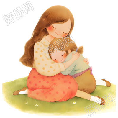 母女简笔画素材