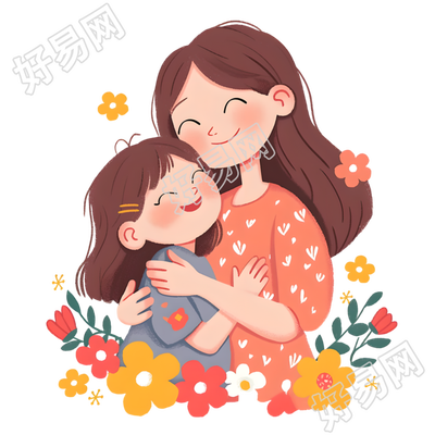 母女花朵插图
