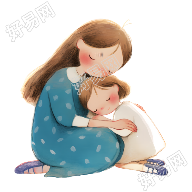 母女透明背景元素