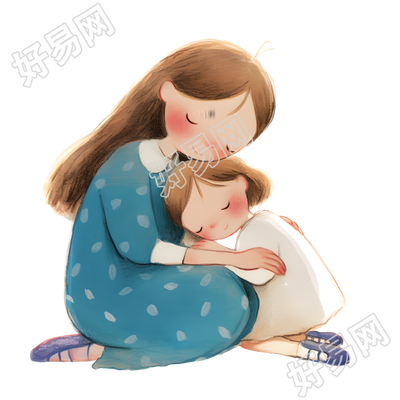 母女透明背景元素