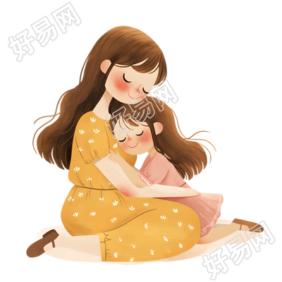 母女拥抱插图