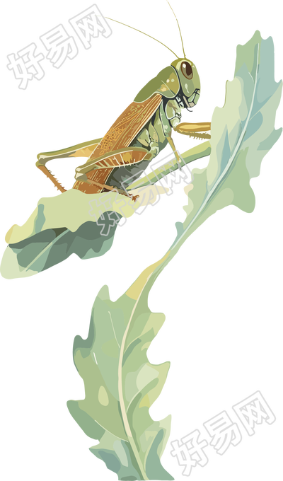蟋蟀插画设计元素