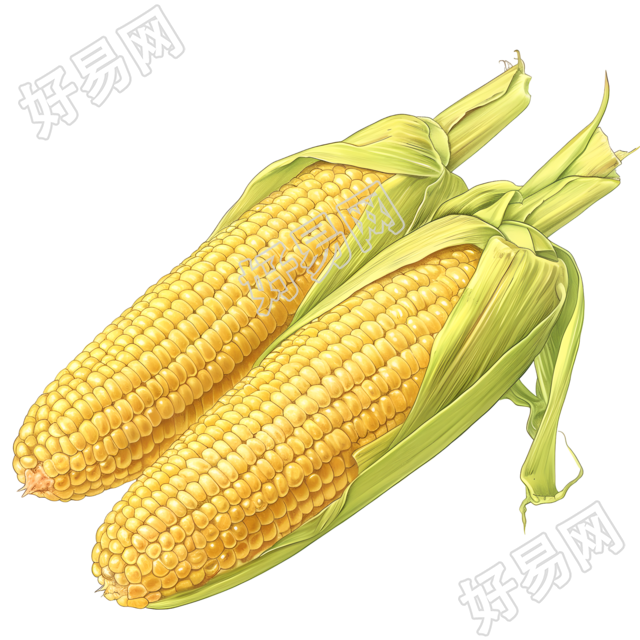 玉米插画设计元素