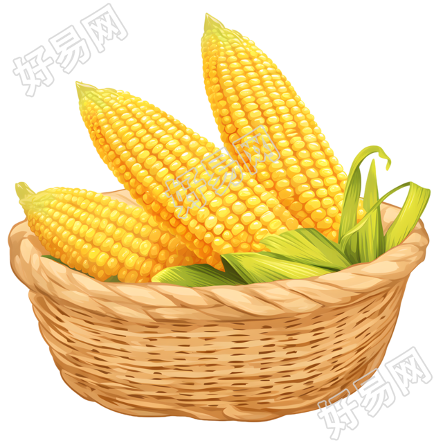 玉米矢量插图