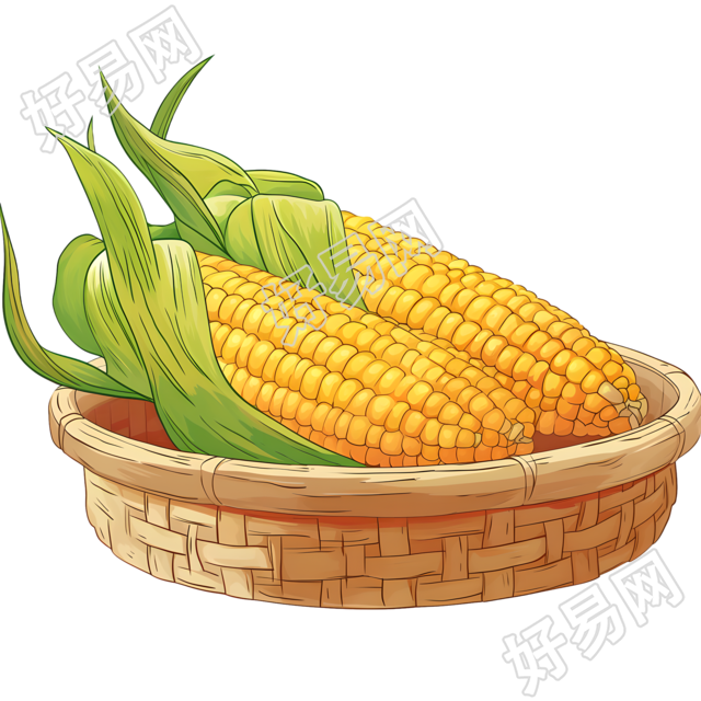 篮子里的玉米素材
