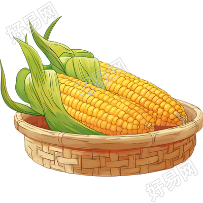 篮子里的玉米素材
