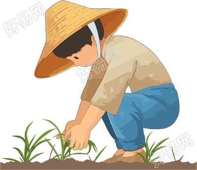 乡村农民元素