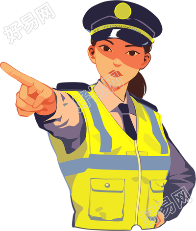 交警女警卡通素材