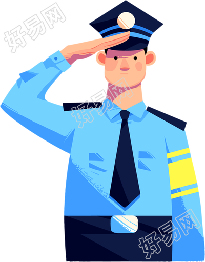 交警插画素材
