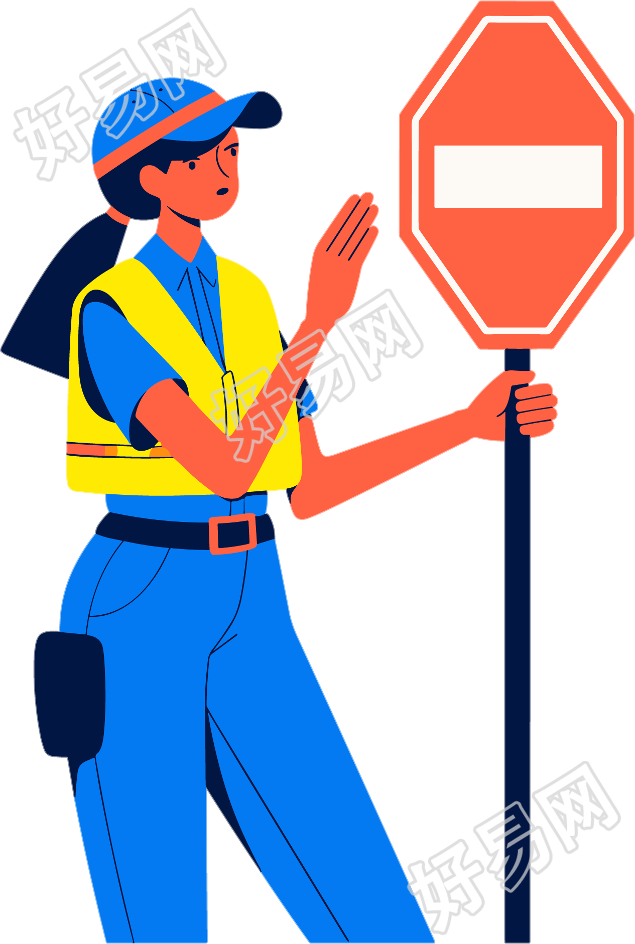 交警透明背景素材