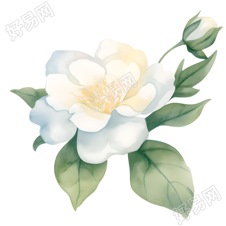 水彩植物元素
