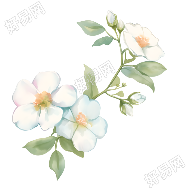 水彩植物高清图形素材