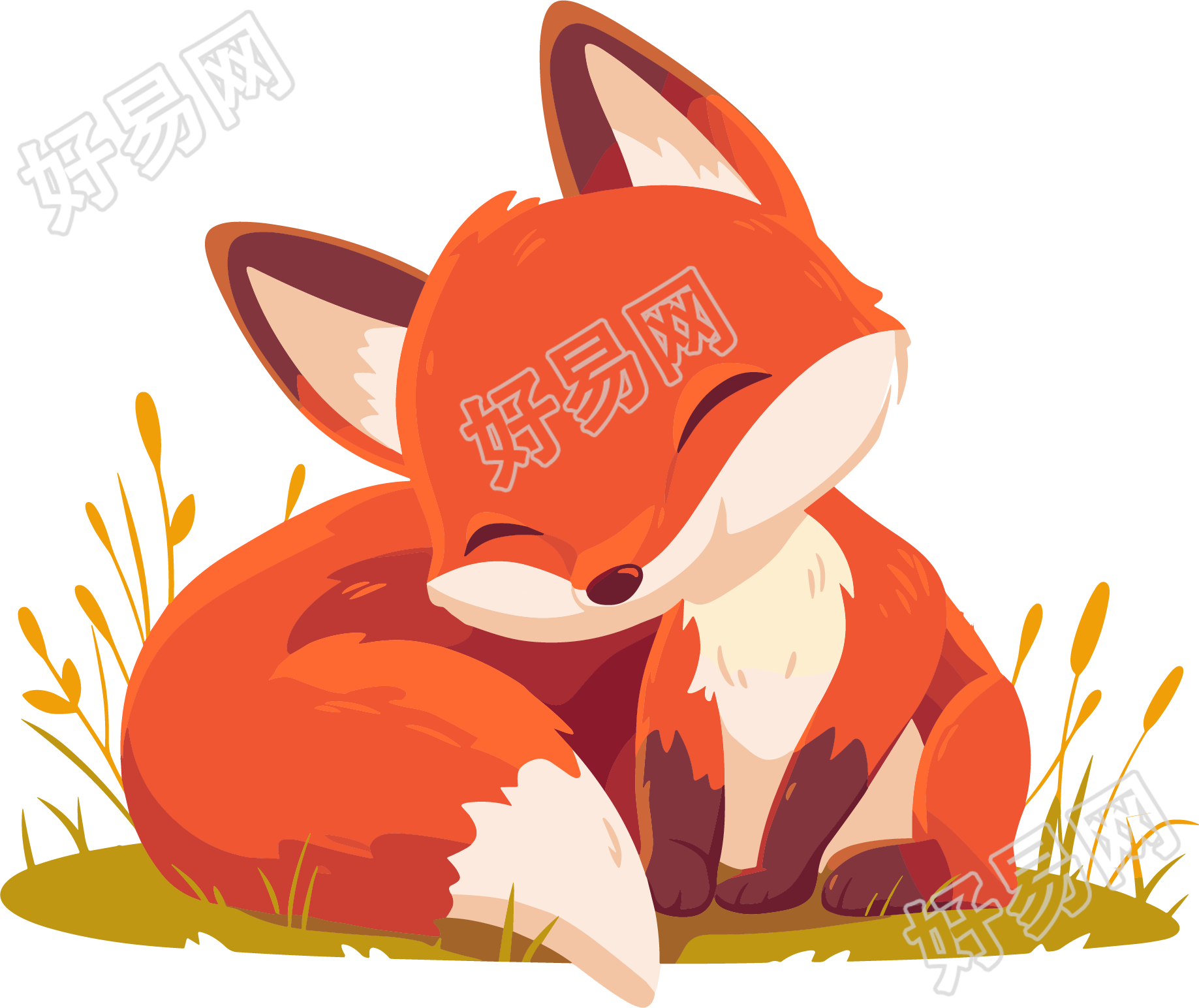 狐狸插画PNG素材