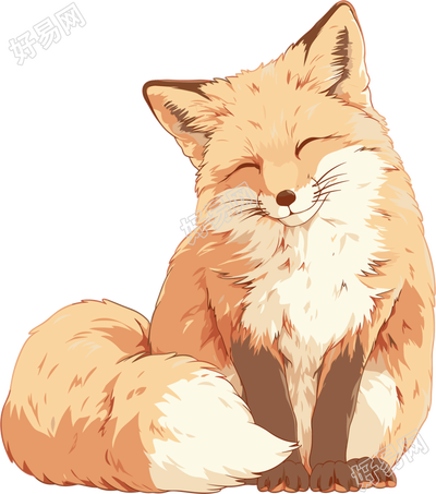 慵懒狐狸插画设计