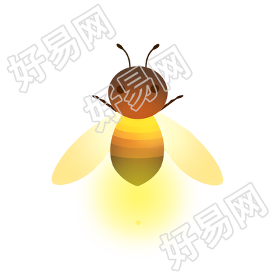萤火虫简约插画