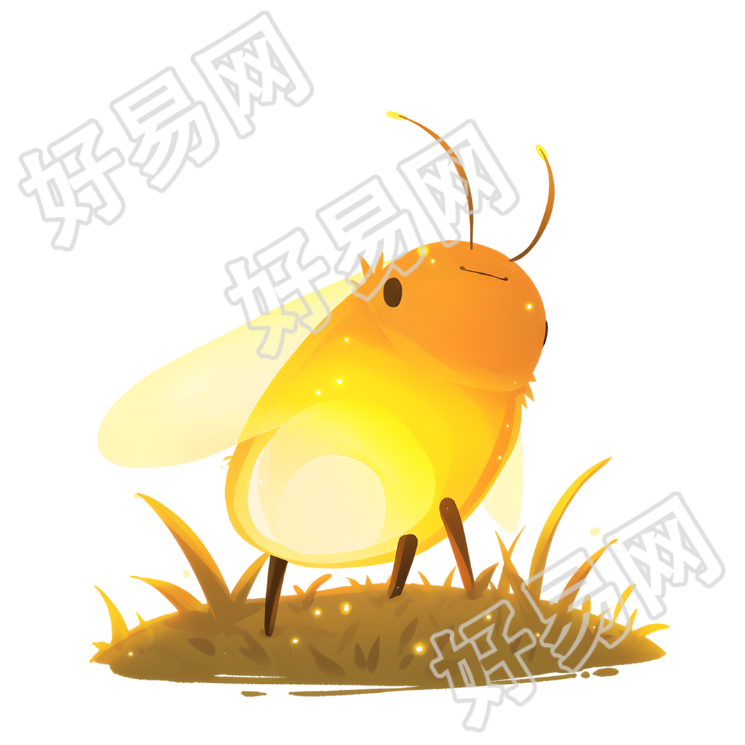 萤火虫可商用插画