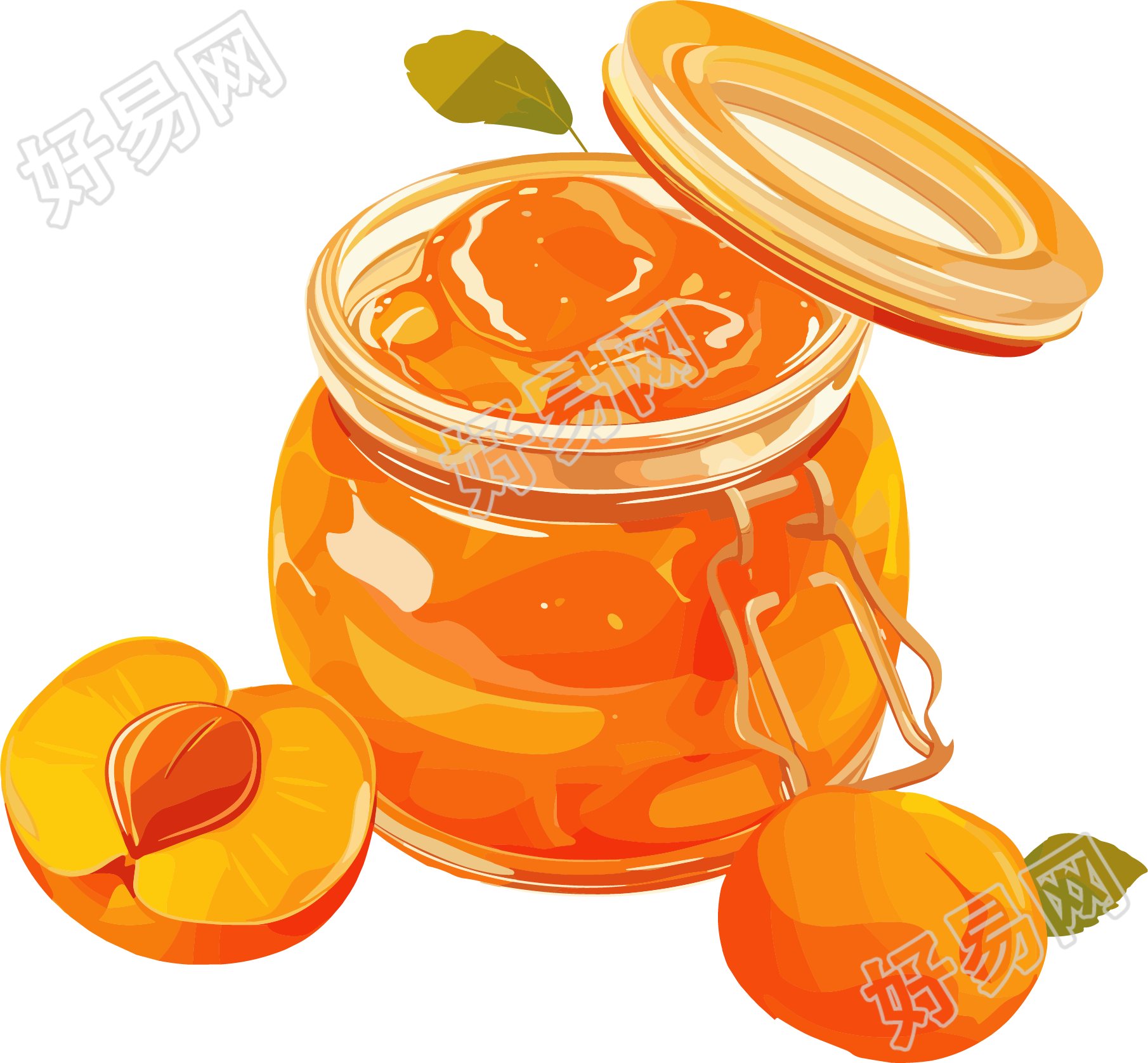 杏子酱透明背景素材