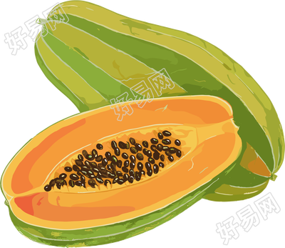 木瓜透明背景素材