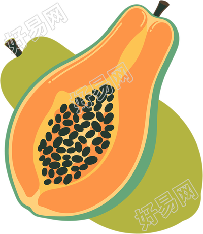 木瓜简单设计元素