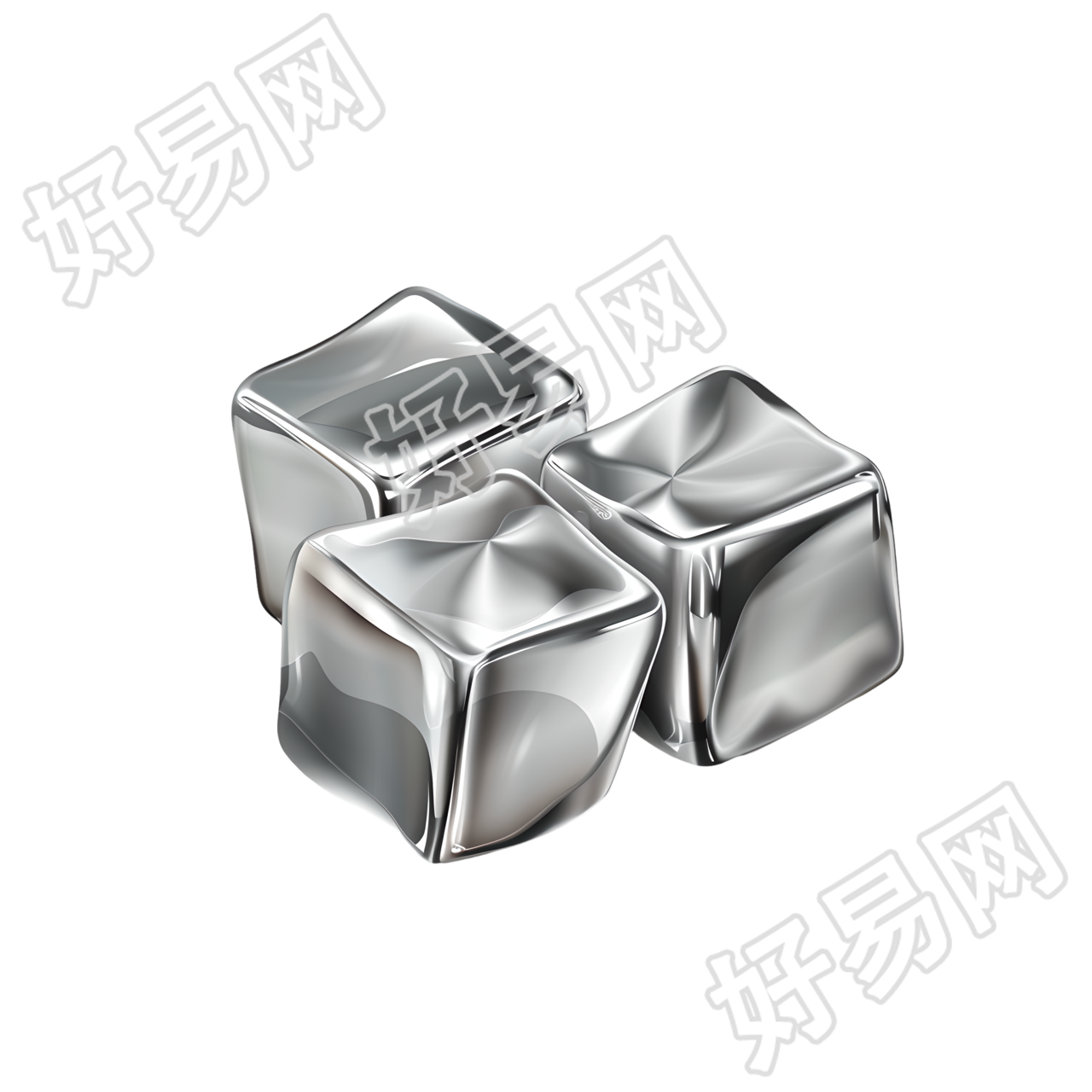 不锈钢冰块可商用插画