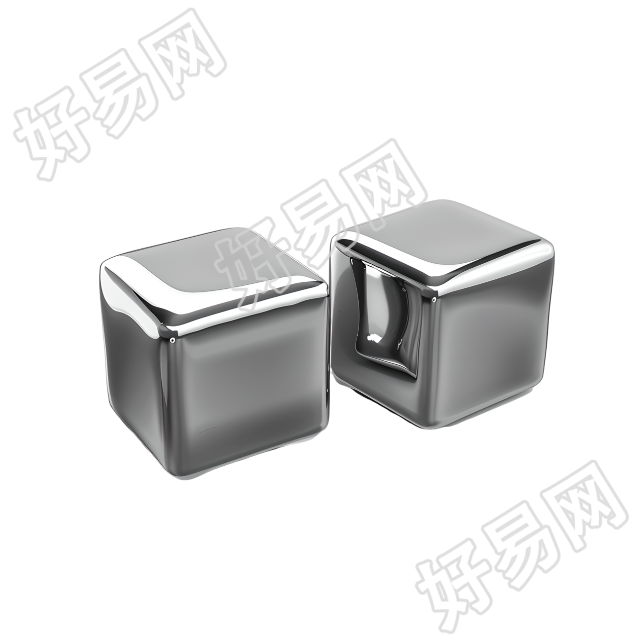 不锈钢冰块透明背景素材