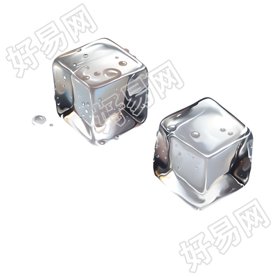 不锈钢冰块创意元素