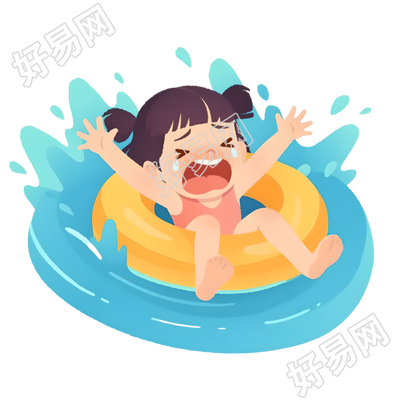 溺水女孩高清图形素材