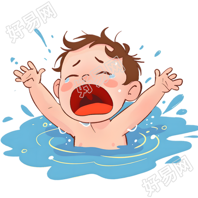 溺水男孩素材