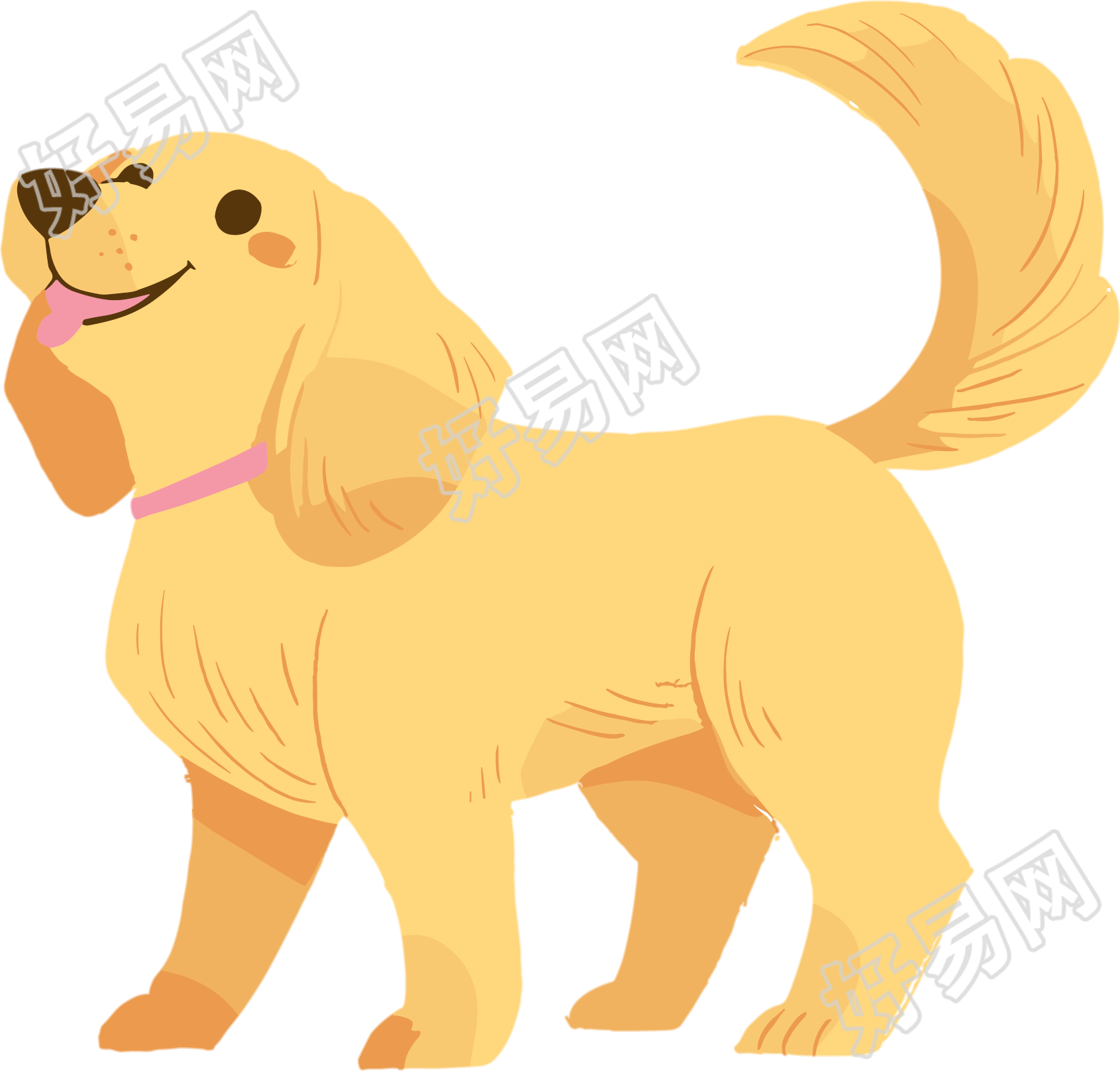 小狗插画素材
