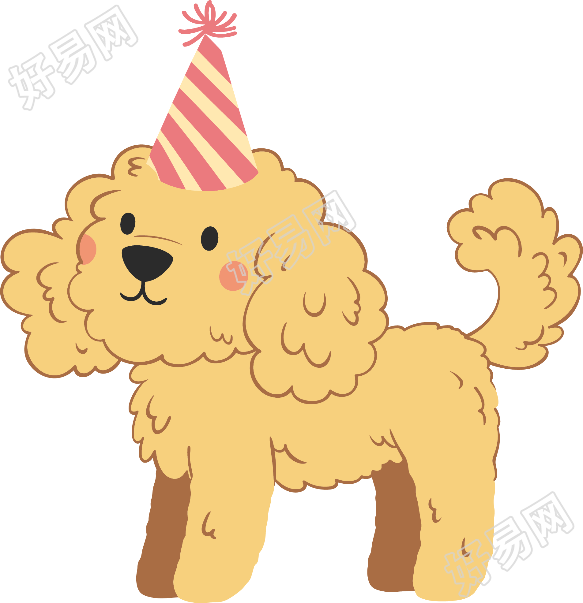 小狗小泰迪生日帽素材