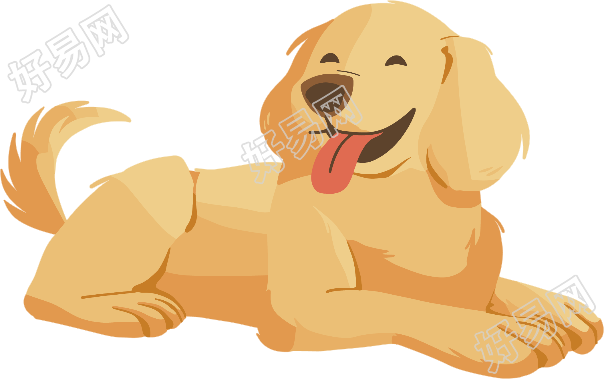 小狗拉布拉多插画