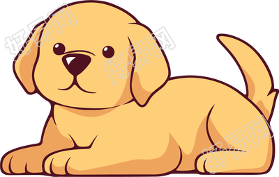 小狗儿童插画